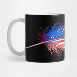 Native American Veteran Flag Day Feather for July 4th Mug